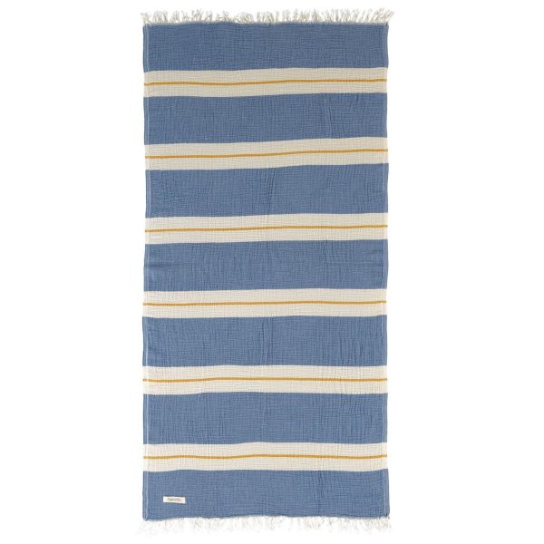 Telo Mare Fouta Rigato in Mussola di Cotone - Chelsea Online now