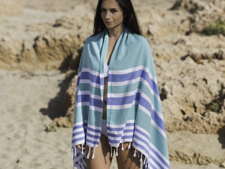 Telo Mare Fouta in Puro Cotone Rigato - Samsara Online now